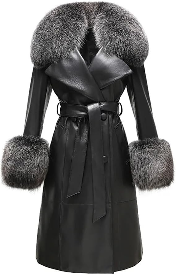 Áo khoác dài mùa thu đông cho nữ Áo khoác dài cổ và tay áo cho nữ