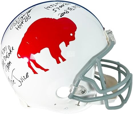 Mũ bảo hiểm cỡ lớn bóng đá Buffalo Bills có chữ ký của OJ Simpson - Được ký bằng tay với Xác thực James Spence (JSA)