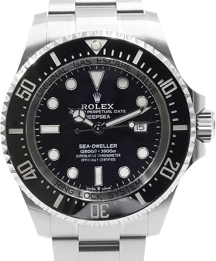 Đồng hồ Rolex Deepsea mặt đen tự động bằng thép không gỉ Oyster dành cho nam 126660BKSO