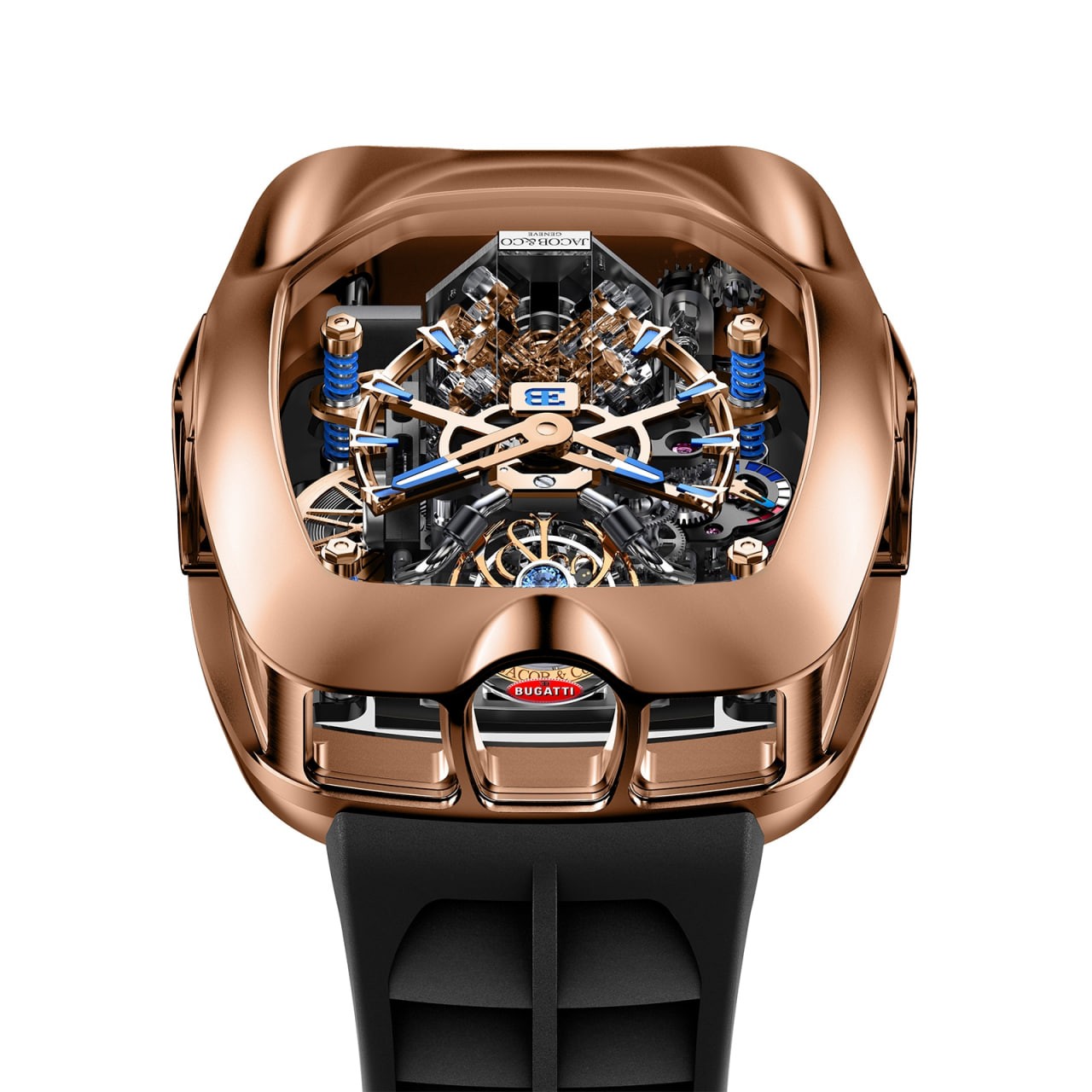 Bugatti Chiron Tourbillon Rose Gold 16 Cylinder Piston Engine BU200.40.AA.AA.BBRUA