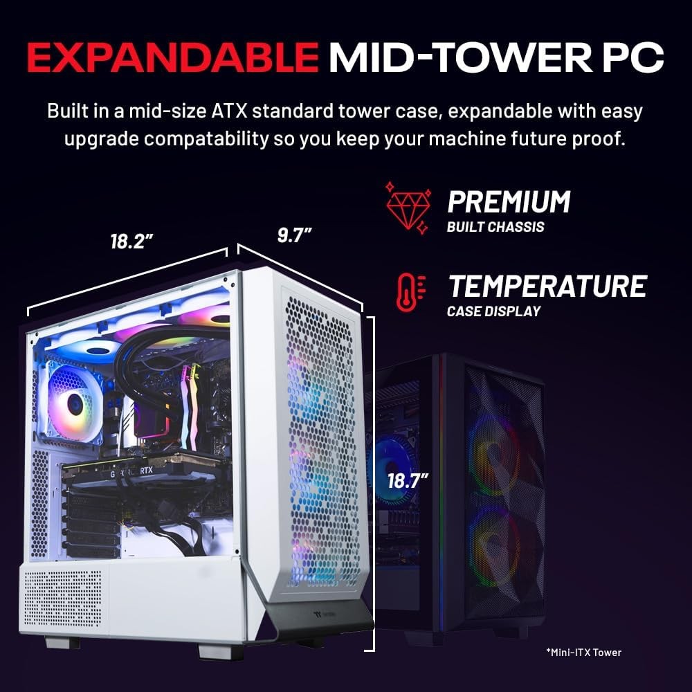 Máy tính chơi game Skytech Omega, Intel i7 14700F 2,1 GHz, RTX 4070 Super 12GB GDDR6X, 1TB NVME Gen4, RAM DDR5 32GB RGB, Nguồn 750W Gold, Wi-Fi, Win 11 Home