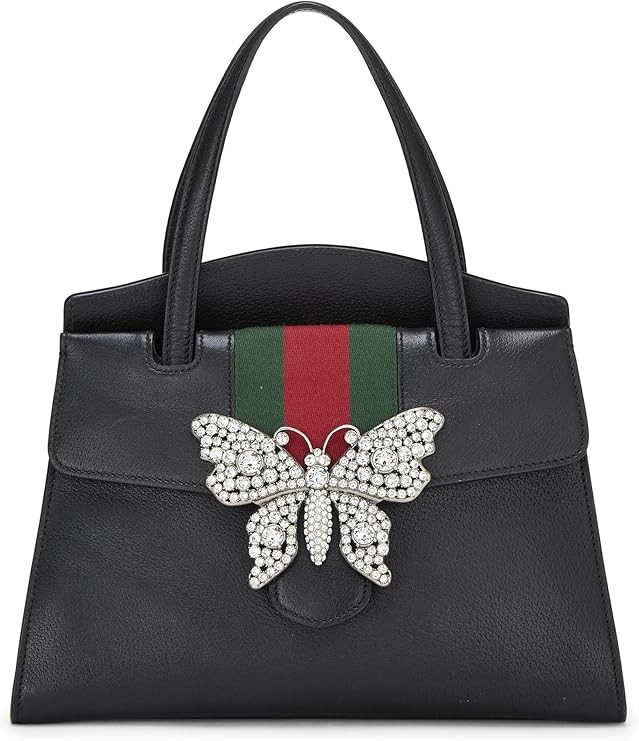 Túi xách Blutterfly Totem da đen được yêu thích trước cỡ vừa, màu đen