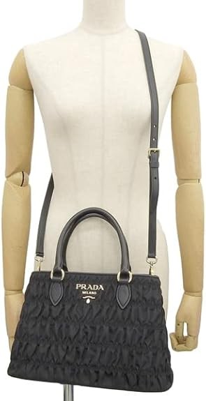 Túi xách Prada Tessuto Gaufre Nylon nhỏ màu đen Satchel 1BA173
