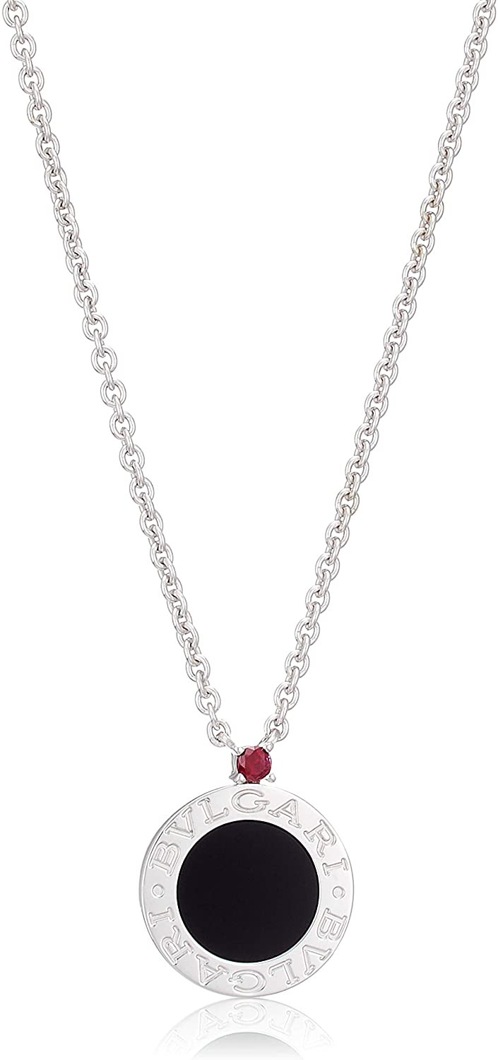 [Bulgari] Vòng cổ bằng bạc Onyx Sterling 356910 Đen