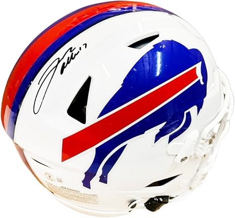 Mũ bảo hiểm cỡ lớn bóng đá Buffalo Bills có chữ ký của Josh Allen - Dịch vụ chấm điểm có chữ ký tay & Beckett đã được xác thực