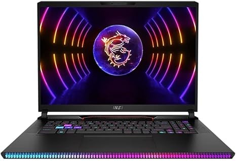 Máy tính xách tay chơi game MSI Raider GE78HX 17.3" QHD+ 240Hz - Intel 24-Core i9-13950HX thế hệ thứ 13, NVIDIA GeForce RTX 4070 8GB GDDR6, RAM DDR5 64GB, SSD NVMe 2TB, Win11 Pro: Xám đậm