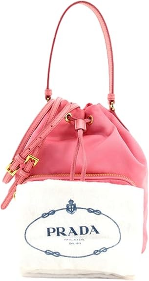 Túi xách Prada dành cho nữ Re-Nylon Saffiano Duet Bucket Crossbody Bag Small Begonia Pink 1BH038 Túi xách dành cho nữ