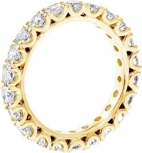 Nhẫn cưới kỷ niệm vĩnh cửu bằng vàng hồng 14k ở đuôi cá (2,00-2,70 CT TDW)